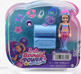 Barbie Chelsea Mermaid Power Doll with Blue & Purple Hair & 2 Ocean Pets & Treasure Chest Accessories